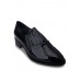 Black Pointed Toe Patent Slip-Ons